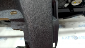 Торпедо передняя панель с AIRBAG Audi Q7 16-19 без проекции, кожа черная, царапины, трещина
