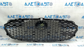 Решетка радиатора grill Mazda 3 19-26 4d в сборе, с эмблемой, матовая черная, песок