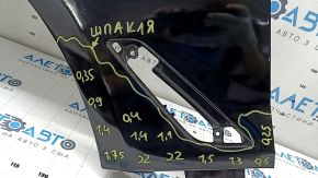 Крыло переднее левое BMW 5 G30 17-23 алюминий, черный 668, после ремонта, вмятина, мусор под лаком