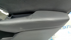 Panou ușă spate dreapta pentru un Honda Accord 19-22, piele neagră, cotieră din piele neagră, ornament cromat cu inserție neagră, zgârieturi, uzat, necesită curățare, piele îndoită