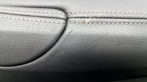 Ansamblu panou ușă spate dreapta BMW 5 G30 17-22 piele neagră, cotieră și inserție piele neagră, ornament lucios cu aspect de lemn, rupturi