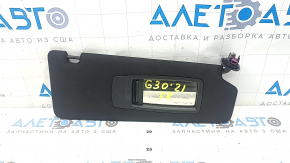 Козырек правый BMW 5 G30 21-23 черный, без крючка
