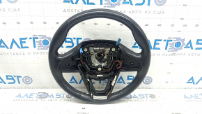 Volan BMW 5 G30 17-23 din piele neagră, încălzit, uzat, zgârieturi, rupturi