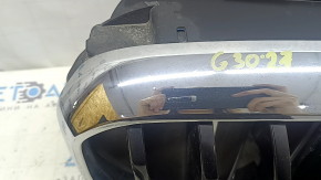 Решетка радиатора grill в сборе BMW 5 G30 21-23 тип 2, с жалюзи дефлектором радиатора, с моторчиком, хром, песок