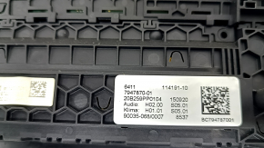 Управление климат-контролем и магнитолой BMW 5 G30 17-22 auto, dual zone, под подогрев сидений, без CD привода царапины, вздулся хром