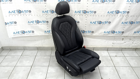 Scaun pasager BMW 5 G30 21-23 cu airbag, electric, încălzit, perforat, piele Sensatec, negru, sport