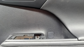 Panou ornamental ușă, spate dreapta, Toyota Highlander 20-22, cu perdea, cu mâner, piele neagră, inserție neagră, cotieră din piele neagră, zgârieturi, necesită curățare, lovitură