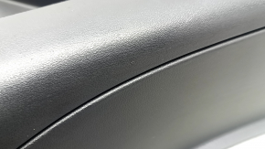 Ornamente ușă, spate dreapta, Jaguar F-Pace X761 17-20, piele neagră cu cusături albe, cotieră din piele, cu ornamente negre lucioase, cu iluminare din spate, cu mâner, zgârieturi