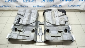 Покрытие пола переднее Honda Accord 18-22 черное с хром подставкой под ногу, царапины, под химчистку, надорван поролон