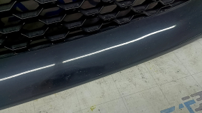 Решетка радиатора grill Jaguar F-Pace X761 17-20 с эмблемой, черный глянец, песок