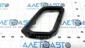 Накладка губы переднего бампера правая Honda CRV 23-26 HEV черный глянец, песок, царапины, сломано крепление