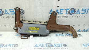 Подушка безопасности airbag коленная водительская левая Toyota Camry v50 12-14 usa бежевая, царапины, ржавый кронштейн