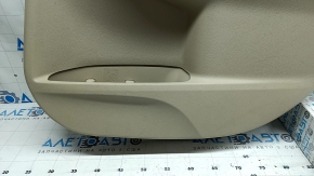 Обшивка двери карточка задняя правая Toyota Camry v50 12-14 usa беж, с вставкой беж кожа, с ручкой, с подлокотником беж резина, царапины, под чистку