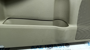 Panou ușă dreapta față pentru Toyota Camry v50 12-14 SUA, bej, cu inserție din piele bej, cu mâner, cu cotiera din cauciuc bej, zgârieturi, necesită curățare