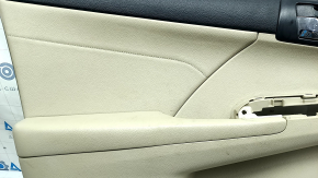Panou ușă dreapta față pentru Toyota Camry v50 12-14 SUA, bej, cu inserție din piele bej, cu mâner, cu cotiera din cauciuc bej, zgârieturi, necesită curățare