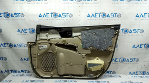 Panou ușă dreapta față pentru Toyota Camry v50 12-14 SUA, bej, cu inserție din piele bej, cu mâner, cu cotiera din cauciuc bej, zgârieturi, necesită curățare