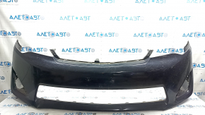 Бампер передний голый Toyota Camry v50 12-14 usa LE XLE, черный, песок, царапины, вмятина, надломано крепление