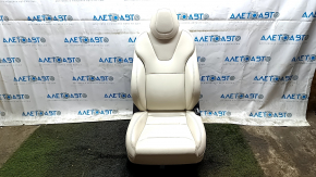 Пассажирское сидение Tesla Model X 16-21 кожа бежевая, с airbag, электро, подогрев, помятости на коже, вмятости на коже спинки