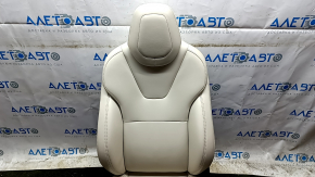 Пассажирское сидение Tesla Model X 16-21 кожа бежевая, с airbag, электро, подогрев, помятости на коже, вмятости на коже спинки