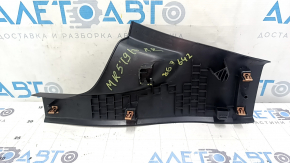 Накладка порога задняя правая Ford Fusion mk5 17-20 черная, царапины, надломано крепление