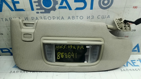 Козырек правый Ford Fusion mk5 17-20 светло-серый, без крючка, без заглушки, с подсветкой, под чистку