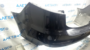 Бампер задний голый Ford Fusion mk5 19-20 под 4 парктроника без Park Assist, черный UM, царапины, выцвел пластик