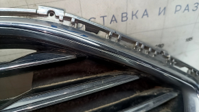 Решетка радиатора grill в сборе с обрамлением Ford Fusion mk5 19-20 хром, песок