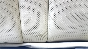 Обшивка спинки водительского сиденья Lincoln MKX 16-18 кожа бежевая, перфорация, замята, царапина, под химчистку