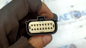 Зеркало боковое левое в сборе Ford Fusion mk5 17-20 5 пинов, BSM, подогрев, черный UM, царапины, песок
