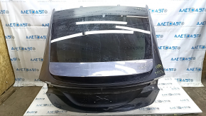 Дверь багажника голая со стеклом Tesla Model X 16-21 графит PMNG, с петлями, с пассивным спойлером, царапина, помята