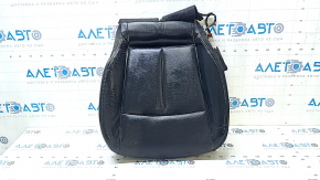 Tapițerie scaun șofer Nissan Leaf 13-17, piele neagră, perforată, încălzită, încrețită, crăpată