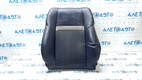 Husă spătar scaun șofer pentru Toyota Camry v50 12-14 SUA, SE, piele + material textil, neagră, șifonată, necesită curățare
