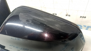Ansamblu oglindă retrovizoare stânga BMW 3 F30 4d 13-18 SUA 5 pini, suport mat, semnalizator, negru, zgârieturi, lac exfoliat