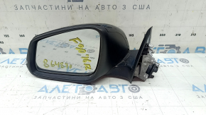 Ansamblu oglindă retrovizoare stânga BMW 3 F30 4d 13-18 SUA 5 pini, suport mat, semnalizator, negru, zgârieturi, lac exfoliat
