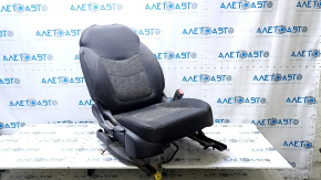 Пассажирское сиденье Chevrolet Volt 16- без airbag, механическое, ткань черная, синяя строчка, под чистку