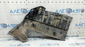 Защита переднего бампера Ford Fusion mk5 17-20 левая, потерта, надломана, трещины