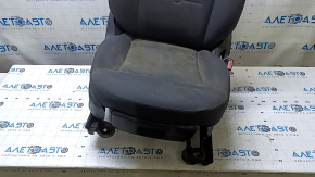 Пассажирское сиденье Fiat 500 12-13 без airbag, механическое, кожа черная+ткань серая, под химчистку