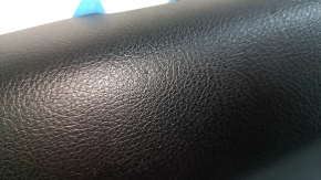 Ornamente ușă spate stânga complet BMW 3 F30 12-18 negru, cotieră și inserție piele neagră, ornament cromat, strat protector sub lemn închis, fără iluminare din spate, cu mâner, lovituri, zgârieturi, 