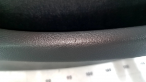 Ornamente ușă spate stânga complet BMW 3 F30 12-18 negru, cotieră și inserție piele neagră, ornament cromat, strat protector sub lemn închis, fără iluminare din spate, cu mâner, lovituri, zgârieturi, 