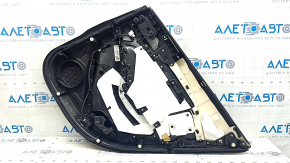 Panou ușă spate stânga negru Mazda 6 18-21, cotieră și inserție din piele bej, ornament gri cu crom, curățabil chimic