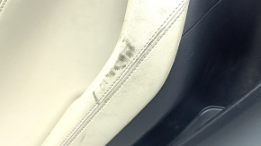 Panou ușă spate stânga negru Mazda 6 18-21, cotieră și inserție din piele bej, ornament gri cu crom, curățabil chimic