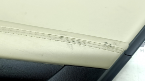Mazda 6 18-21 panou ușă spate dreapta negru, cotieră și inserție piele bej, ornament gri cu crom, necesită curățare, zgârieturi