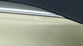 Mazda 6 18-21 panou ușă spate dreapta negru, cotieră și inserție piele bej, ornament gri cu crom, necesită curățare, zgârieturi