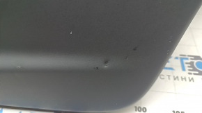 Panou ușă spate dreapta Tesla Model X 16-21, piele neagră și bej, ornament din lemn deschis la culoare, zgârieturi, lovituri, lac decojit pe lemn