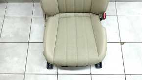 Пассажирское сиденье Mazda 6 18-21 без airbag, механическое, кожа бежевая, перфорация, с подогревом, под чистку