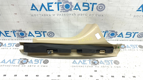 Ornament prag interior spate stânga BMW 5 F10 11-16 bej Venetobeige, zgârietură, necesită curățare