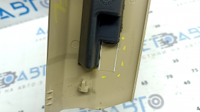 Ornamente prag interior față stânga BMW 5 F10 11-16 bej Venetobeige