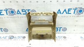 Ornament consolă centrală spate pentru BMW 5 F10 11-16 bej Venetobeige, zgârieturi, necesită curățare