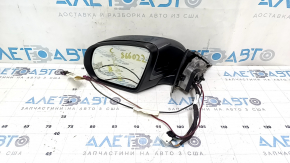 Зеркало боковое левое в сборе Mercedes C-class W205 15-21 10+8+2 пинов, поворотник, подогрев, с подсветкой, автозатемнение, BSM, графит, царапины