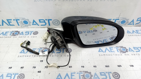 Зеркало боковое правое в сборе Mercedes C-class W205 15-21 8+8+1 пинов, поворотник, подогрев, с подсветкой, BSM, графит